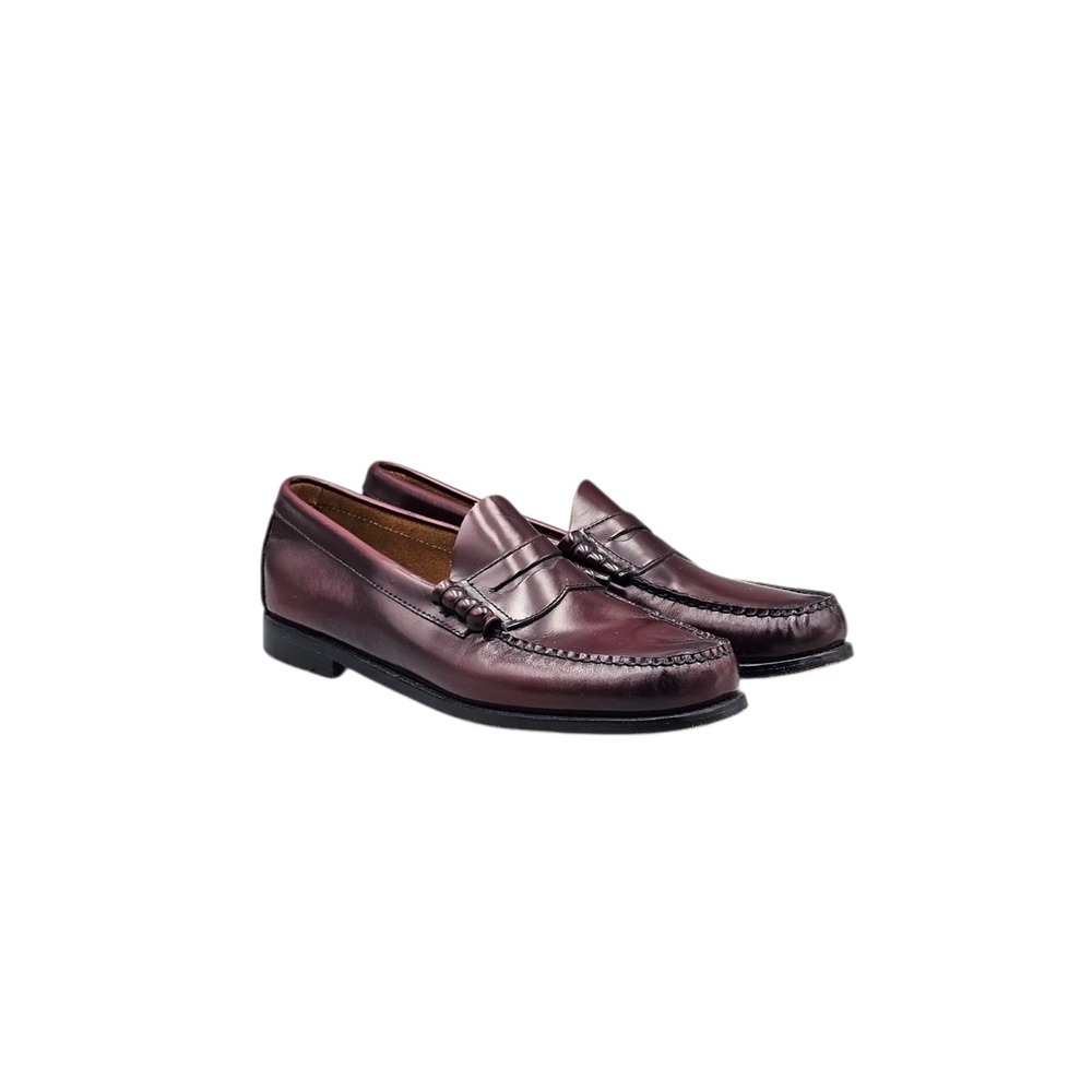 G.H. Bass & Co. Mens Size 12 D EUC Weejuns Burgundy Patent Leather Penny Loafers